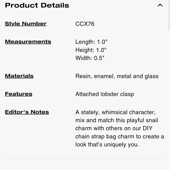 Coach mini snail DIY charm - Picture 3 of 8